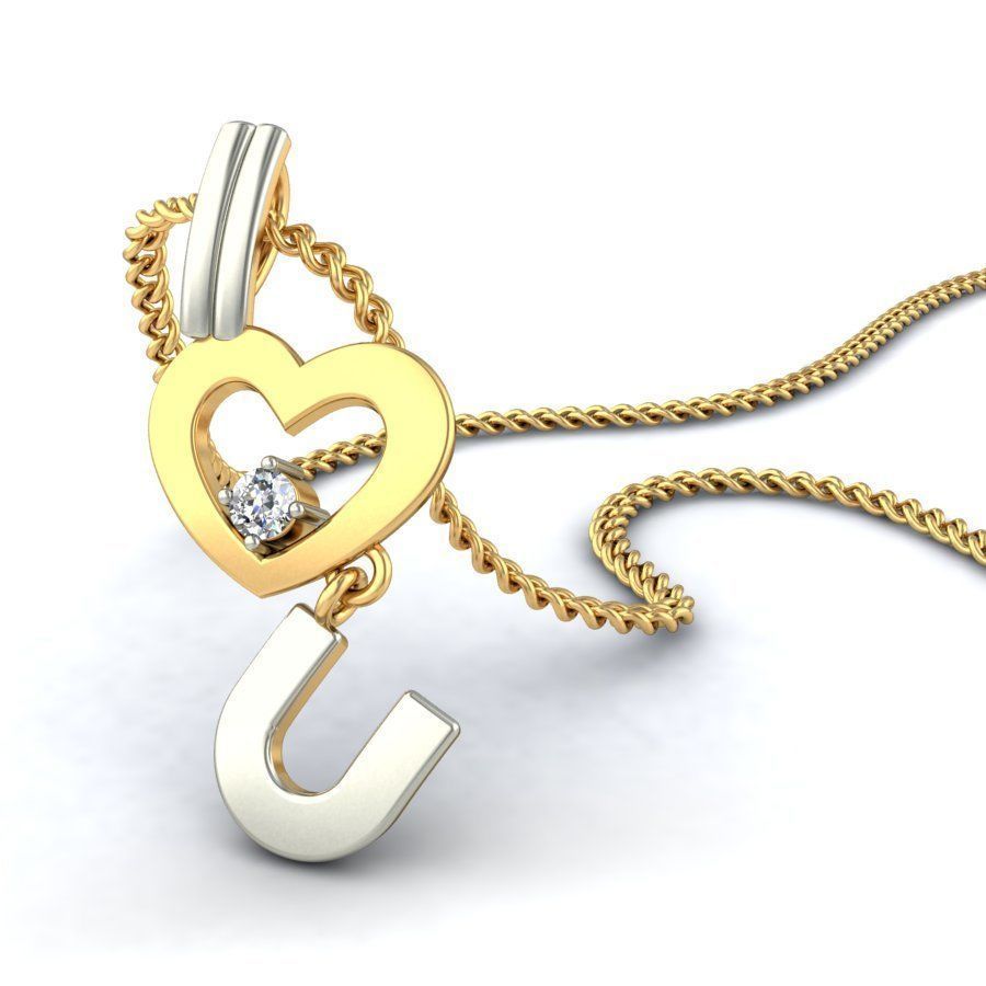 Light wt I Love You Charms Pendant 3dm stl render Detail 3D print model_15