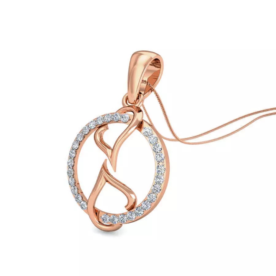 Light wt Diamond Charms Pendant 3dm stl render Detail 3D print model_0