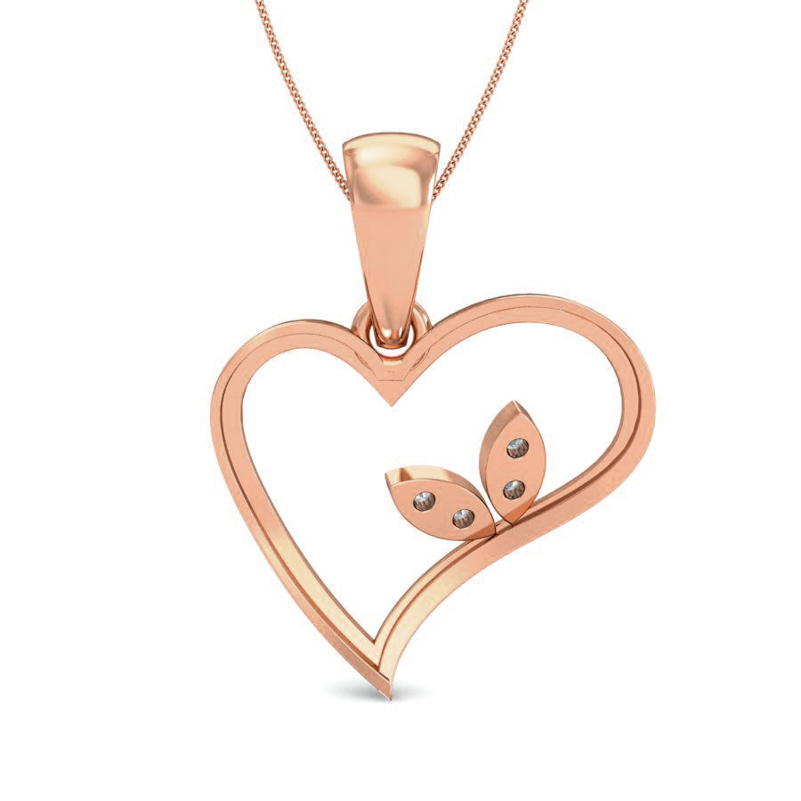 Light wt Heart Diamond Charms Pendant 3dm stl render Detail 3D print model_3