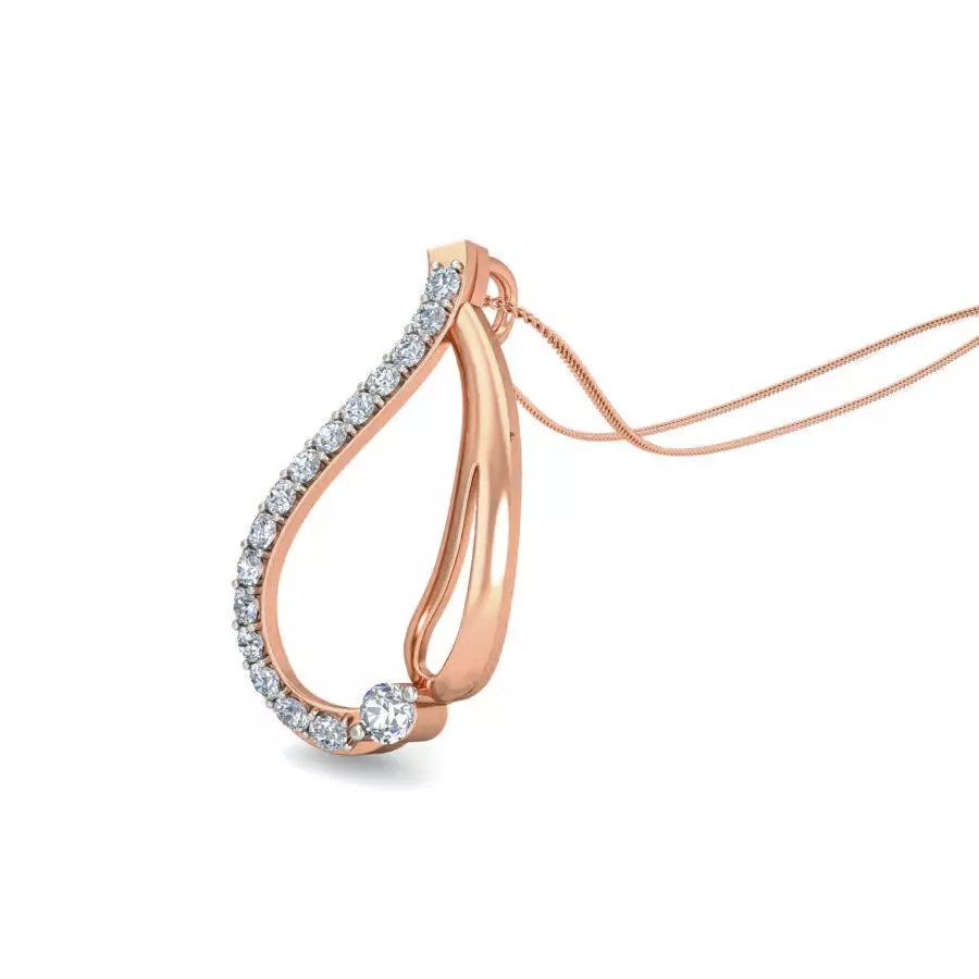 Light wt Diamond Charms Pendant 3dm stl render Detail 3D print model_0