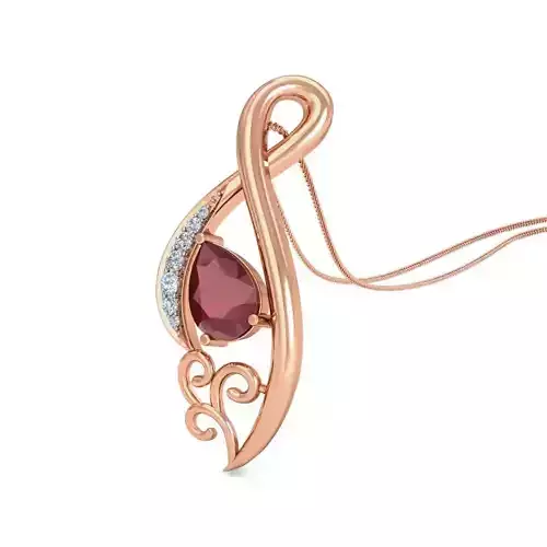 Light wt Diamond Charms Pendant 3dm stl render Detail