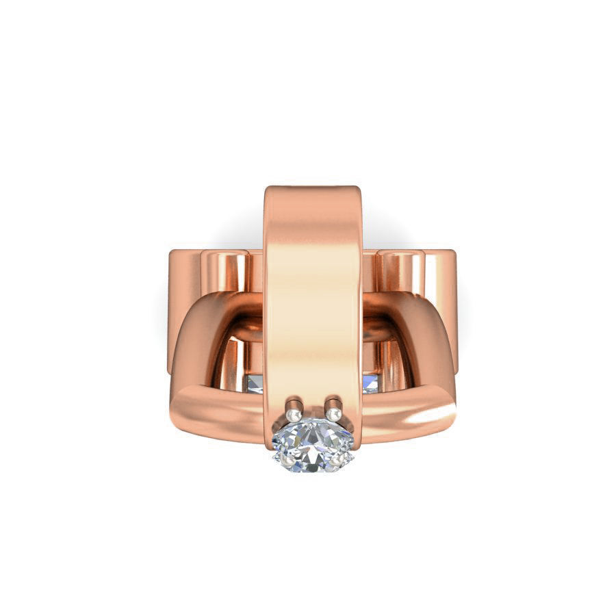 Solitaire Diamond Pendant 3dm stl render detail 3D print model_3