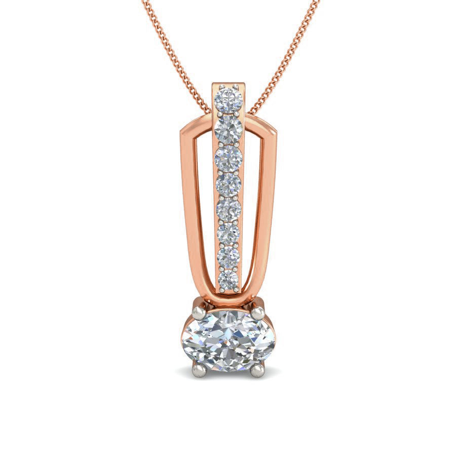 Solitaire Diamond Pendant 3dm stl render detail 3D print model_1