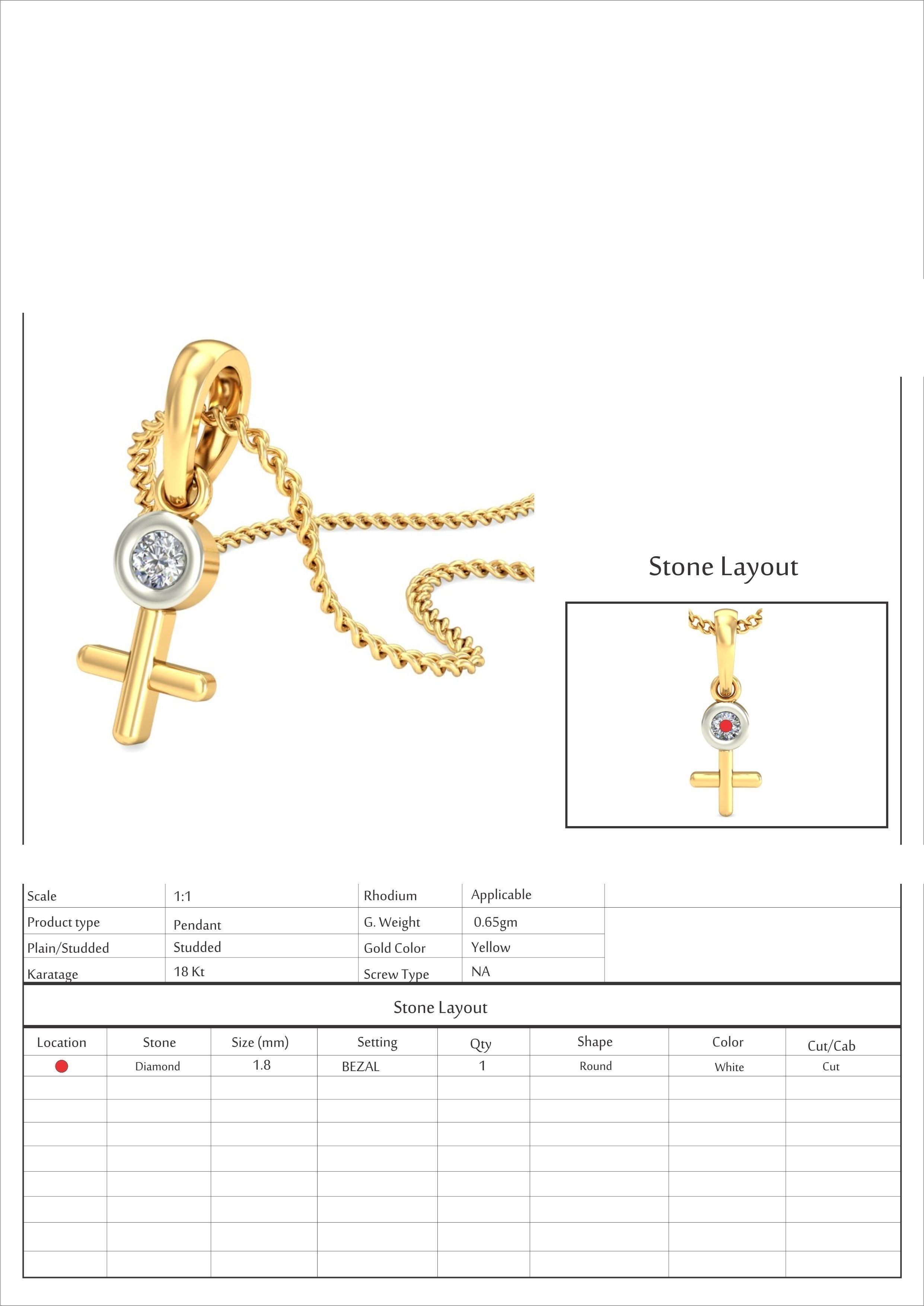 Light wt Diamond Charms Pendant 3dm stl render Detail 3D print model_10