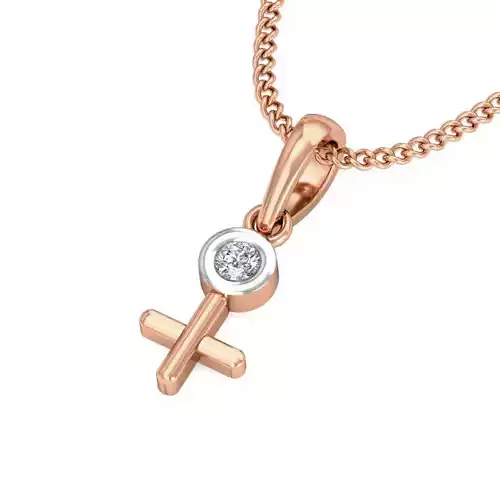 Light wt Diamond Charms Pendant 3dm stl render Detail