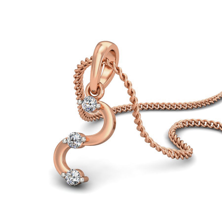 Light wt Diamond Charms Pendant 3dm stl render Detail 3D print model_4