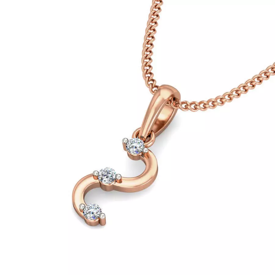 Light wt Diamond Charms Pendant 3dm stl render Detail 3D print model_0