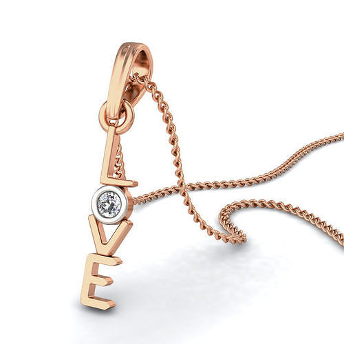 Light wt Diamond Charms Pendant 3dm stl render Detail 3D print model