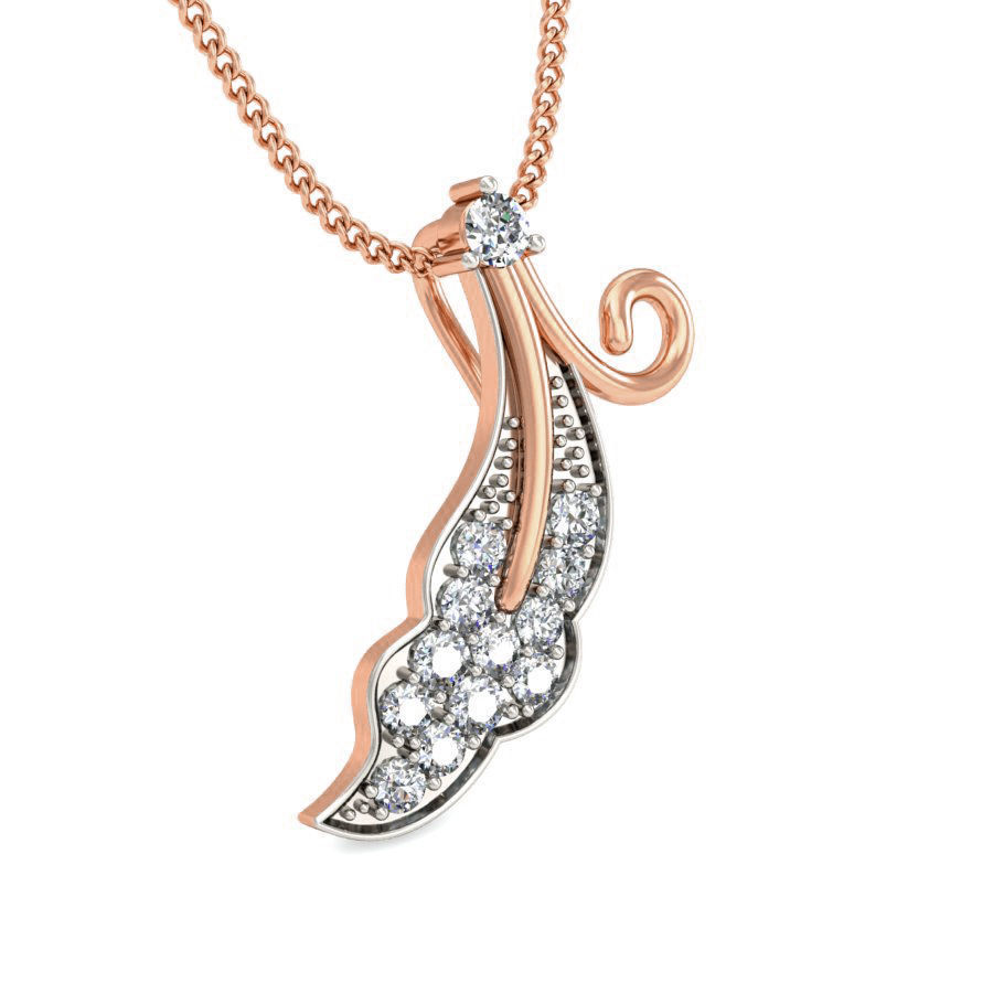 Light wt Diamond Charms Pendant 3dm stl render Detail 3D print model_4