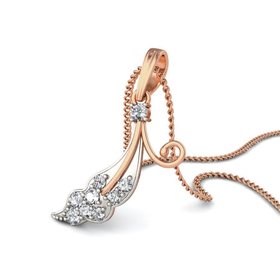 Light wt Diamond Charms Pendant 3dm stl render Detail 3D print model_8