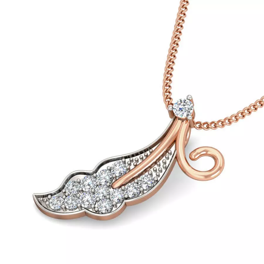 Light wt Diamond Charms Pendant 3dm stl render Detail 3D print model_0