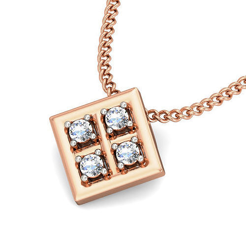 Square Light wt Diamond Charms Pendant 3dm stl render Detail 3D print model