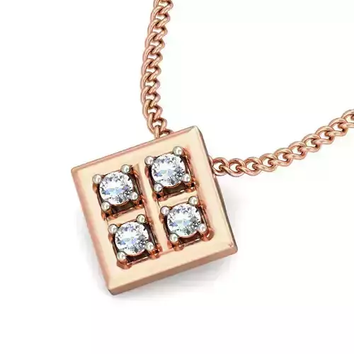Square Light wt Diamond Charms Pendant 3dm stl render Detail