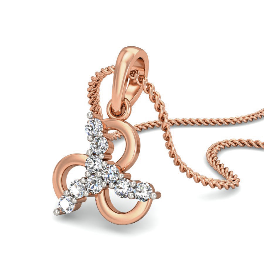 Light wt Diamond Charms Pendant 3dm stl render Detail 3D print model_6