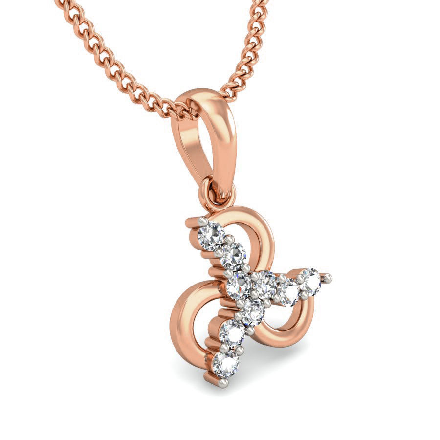 Light wt Diamond Charms Pendant 3dm stl render Detail 3D print model_4