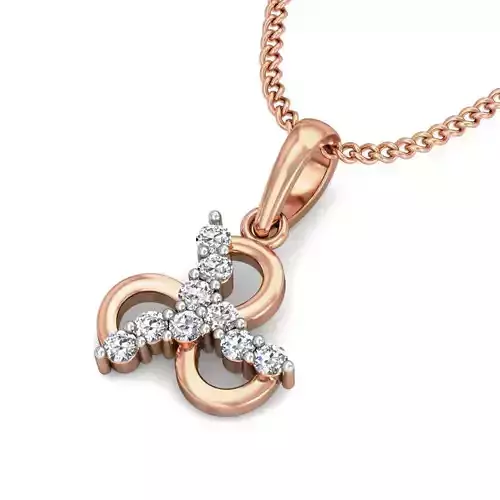 Light wt Diamond Charms Pendant 3dm stl render Detail