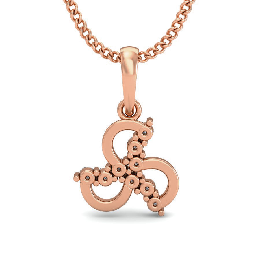 Light wt Diamond Charms Pendant 3dm stl render Detail 3D print model_3