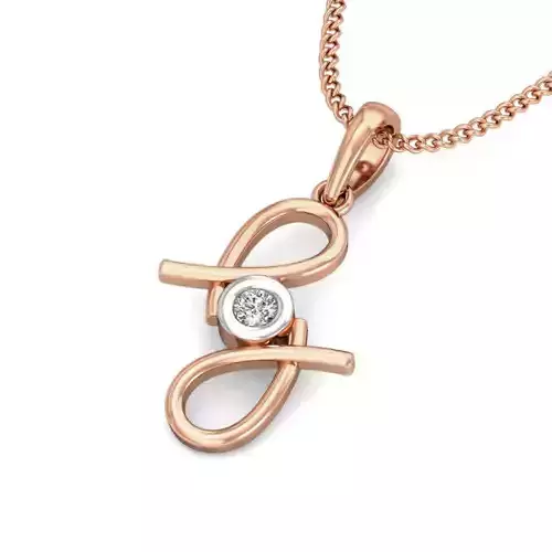 Light wt Diamond Charms Pendant 3dm stl render Detail