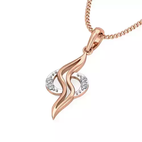 Light wt Diamond Charms Pendant 3dm stl render Detail
