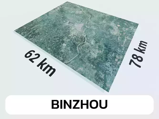 Binzhou China City Landscape 3D Model