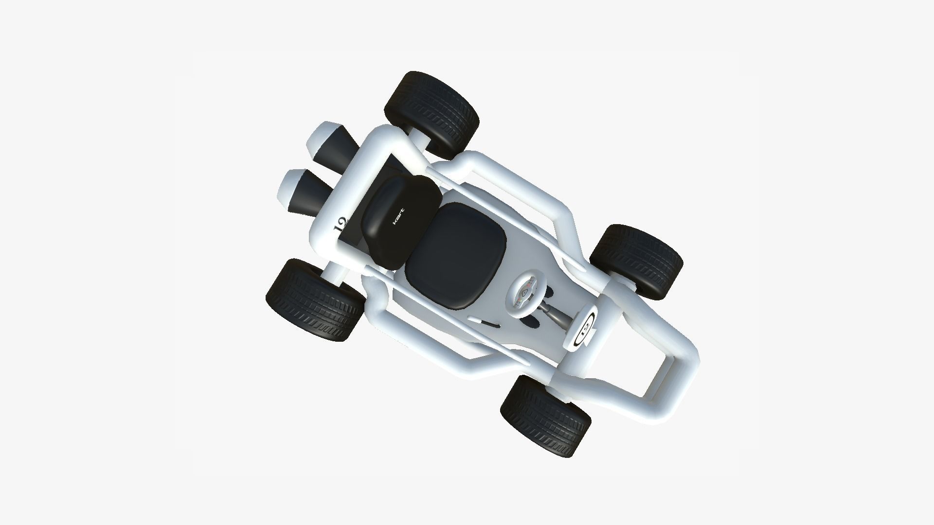 10 Cartoon Karts White Collection - Vehicle Racing Design _70