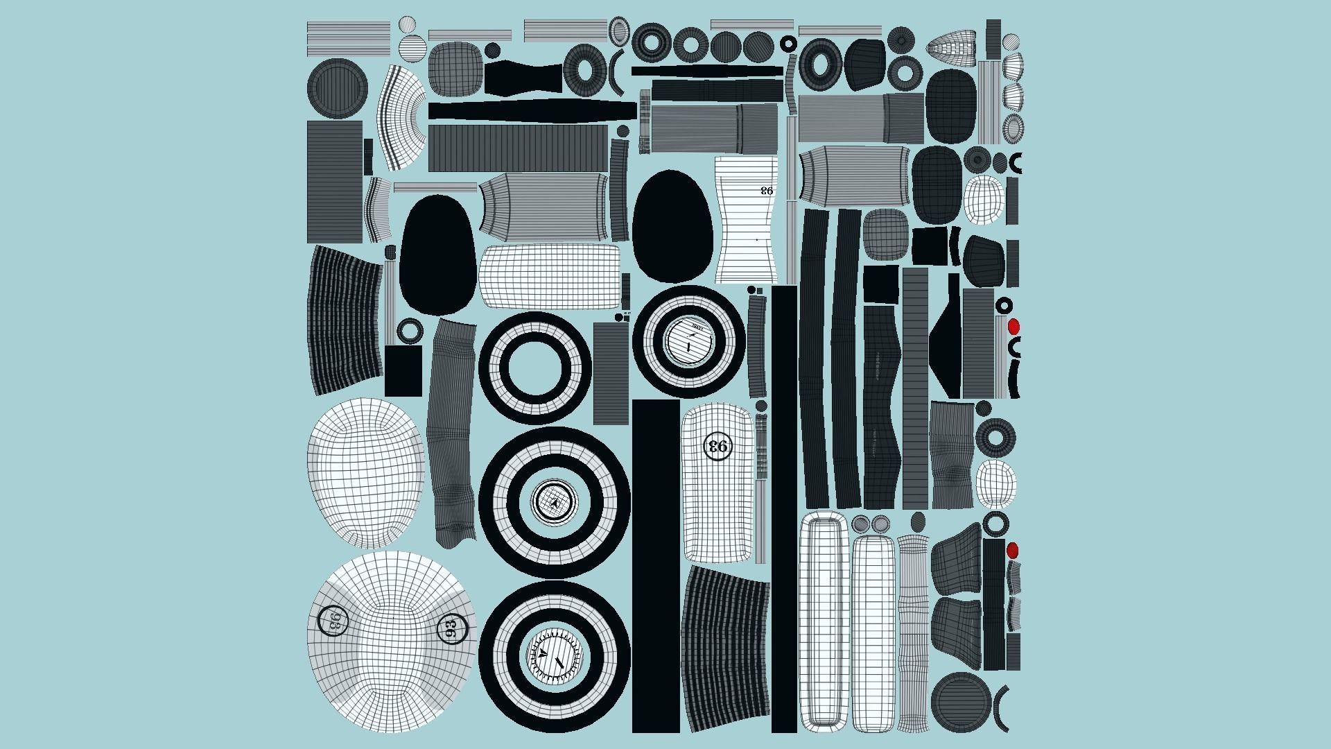 10 Cartoon Karts White Collection - Vehicle Racing Design _91