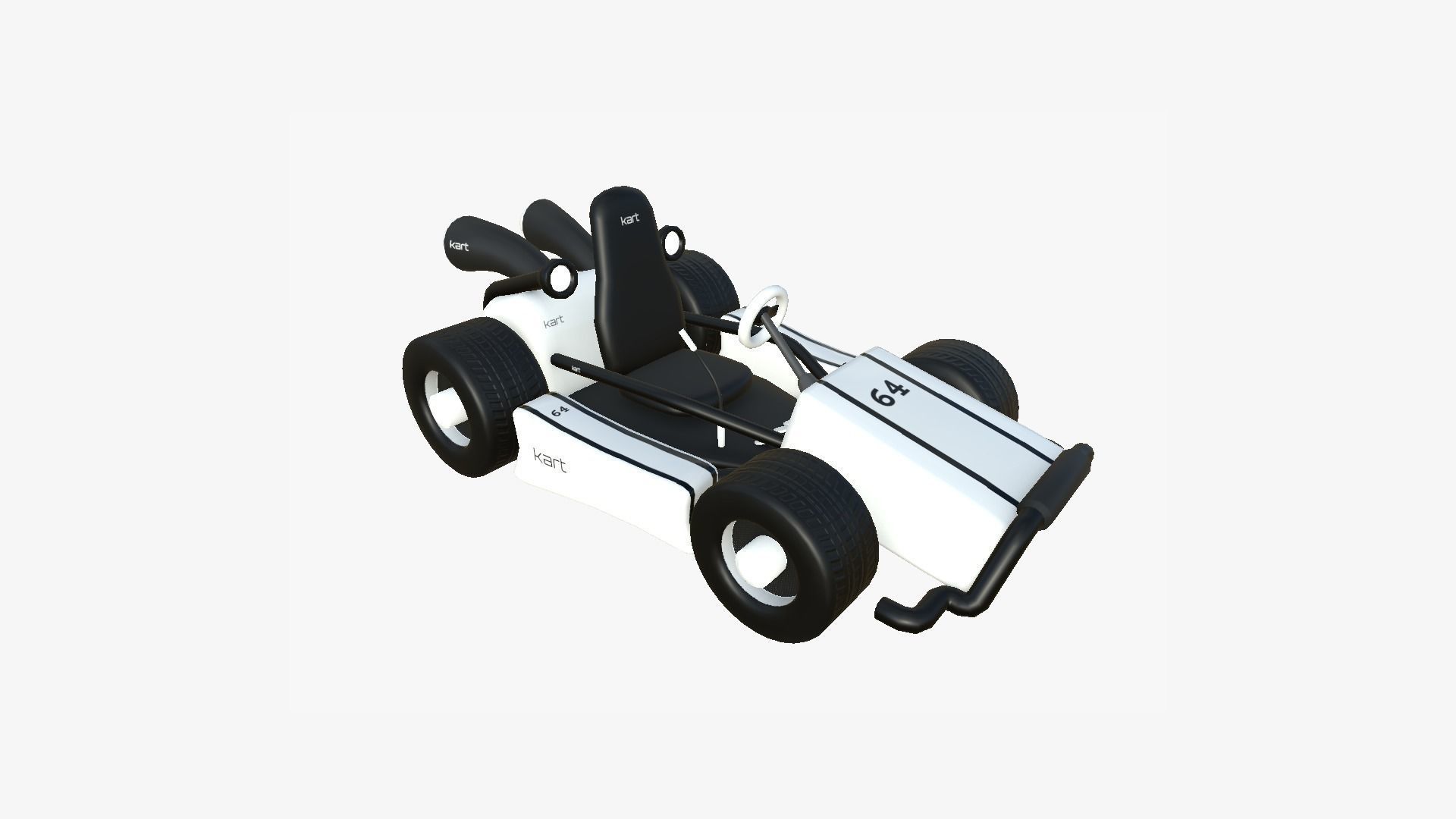 10 Cartoon Karts White Collection - Vehicle Racing Design _79