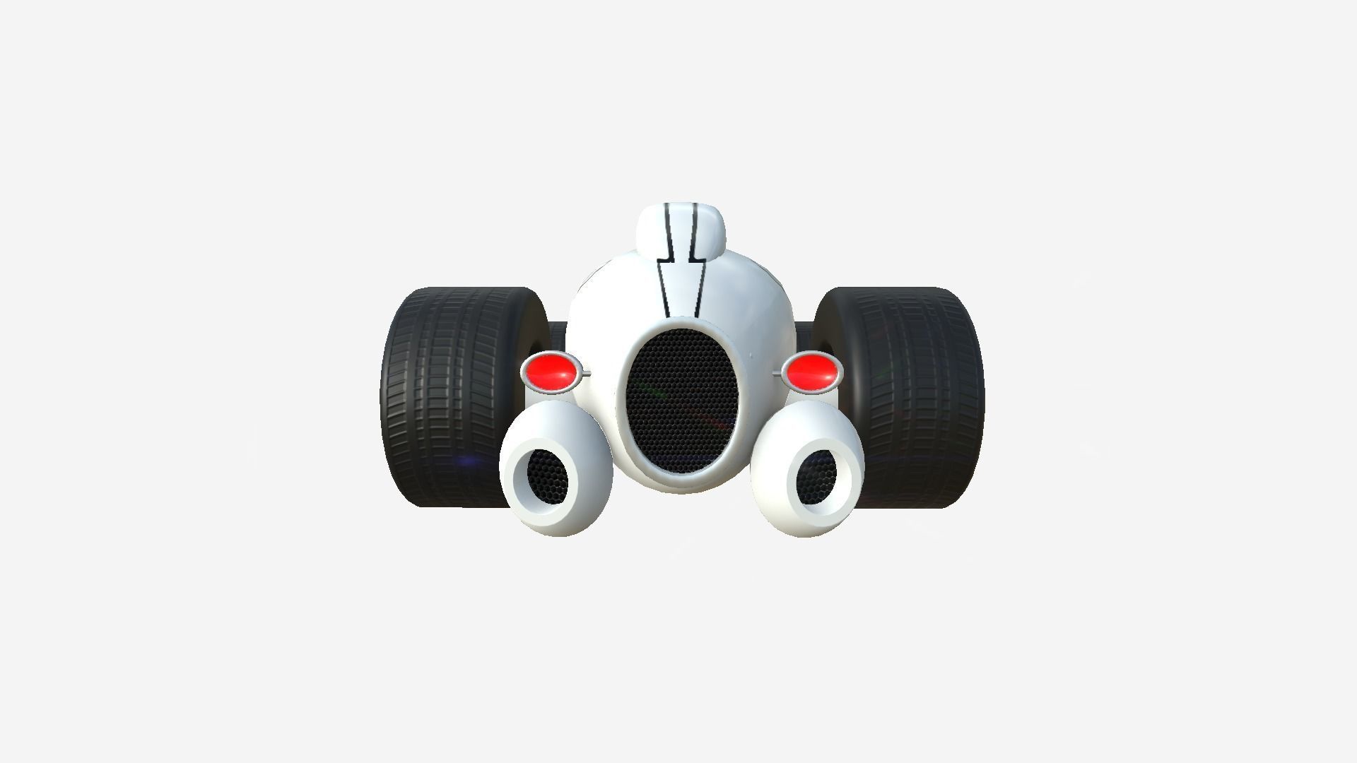 10 Cartoon Karts White Collection - Vehicle Racing Design _21