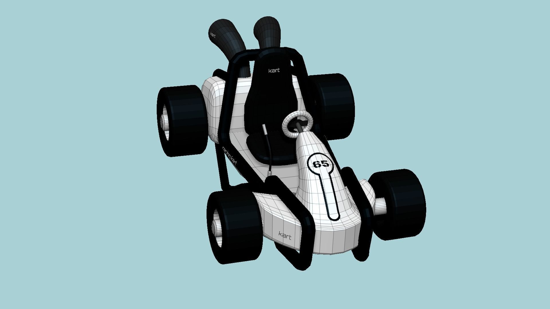 10 Cartoon Karts White Collection - Vehicle Racing Design _66