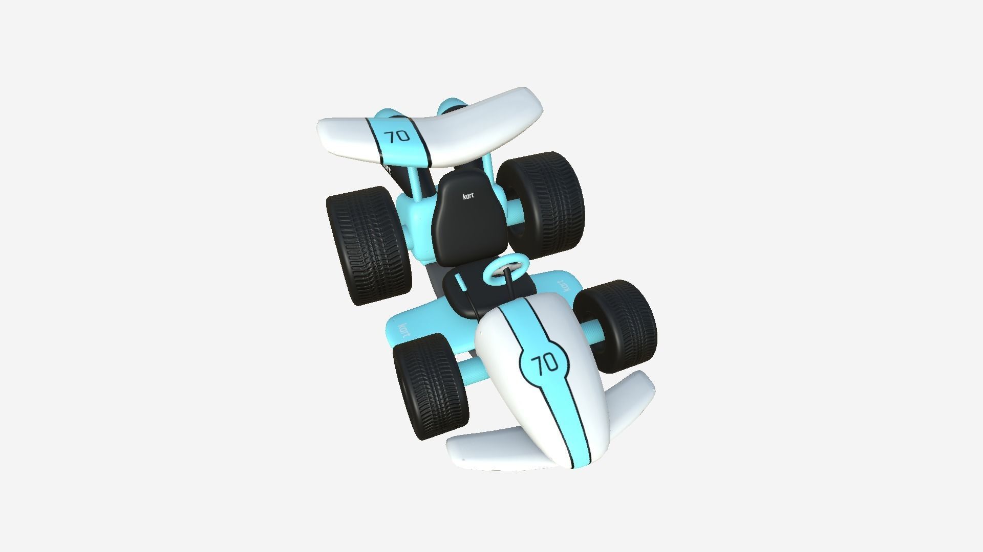 10 Cartoon Karts White Collection - Vehicle Racing Design _14