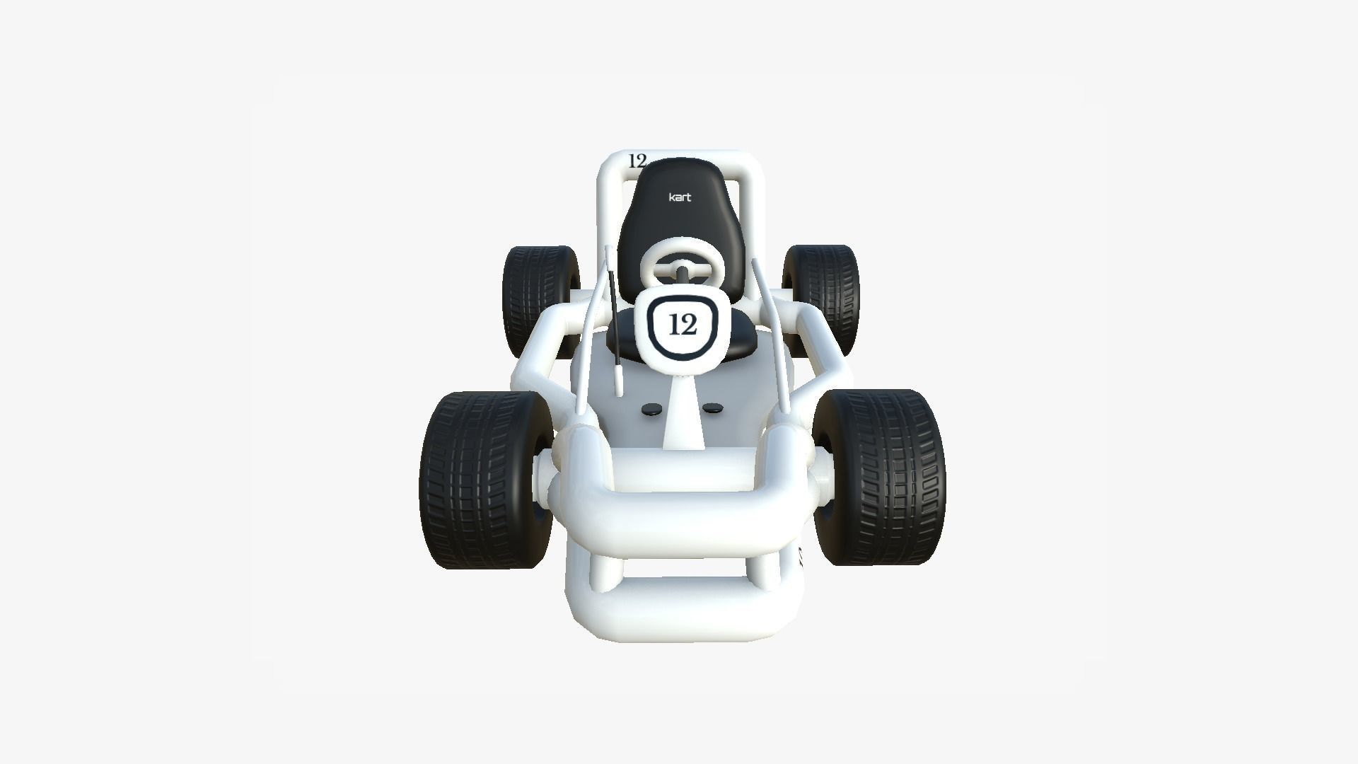 10 Cartoon Karts White Collection - Vehicle Racing Design _71