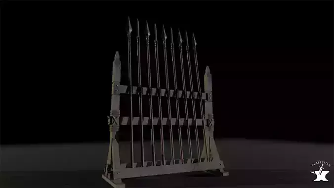 Stand for spear Low-poly 3D model