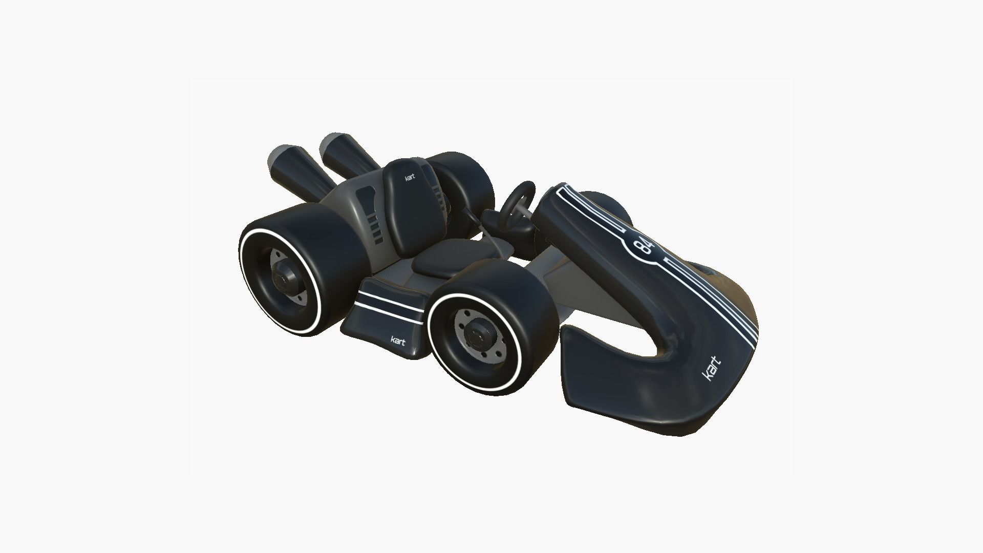 10 Cartoon Karts Black Collection - Vehicle Racing Design _37