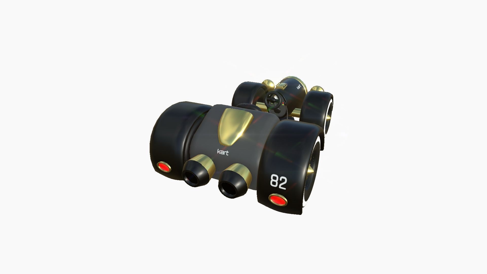 10 Cartoon Karts Black Collection - Vehicle Racing Design _45