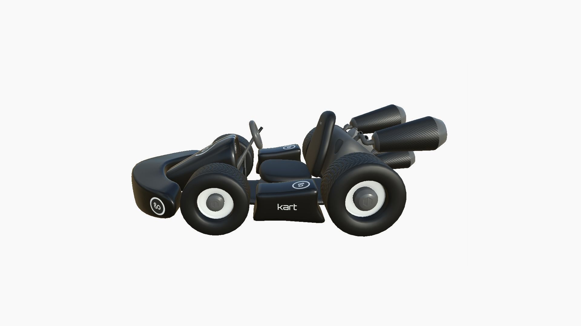 10 Cartoon Karts Black Collection - Vehicle Racing Design _28