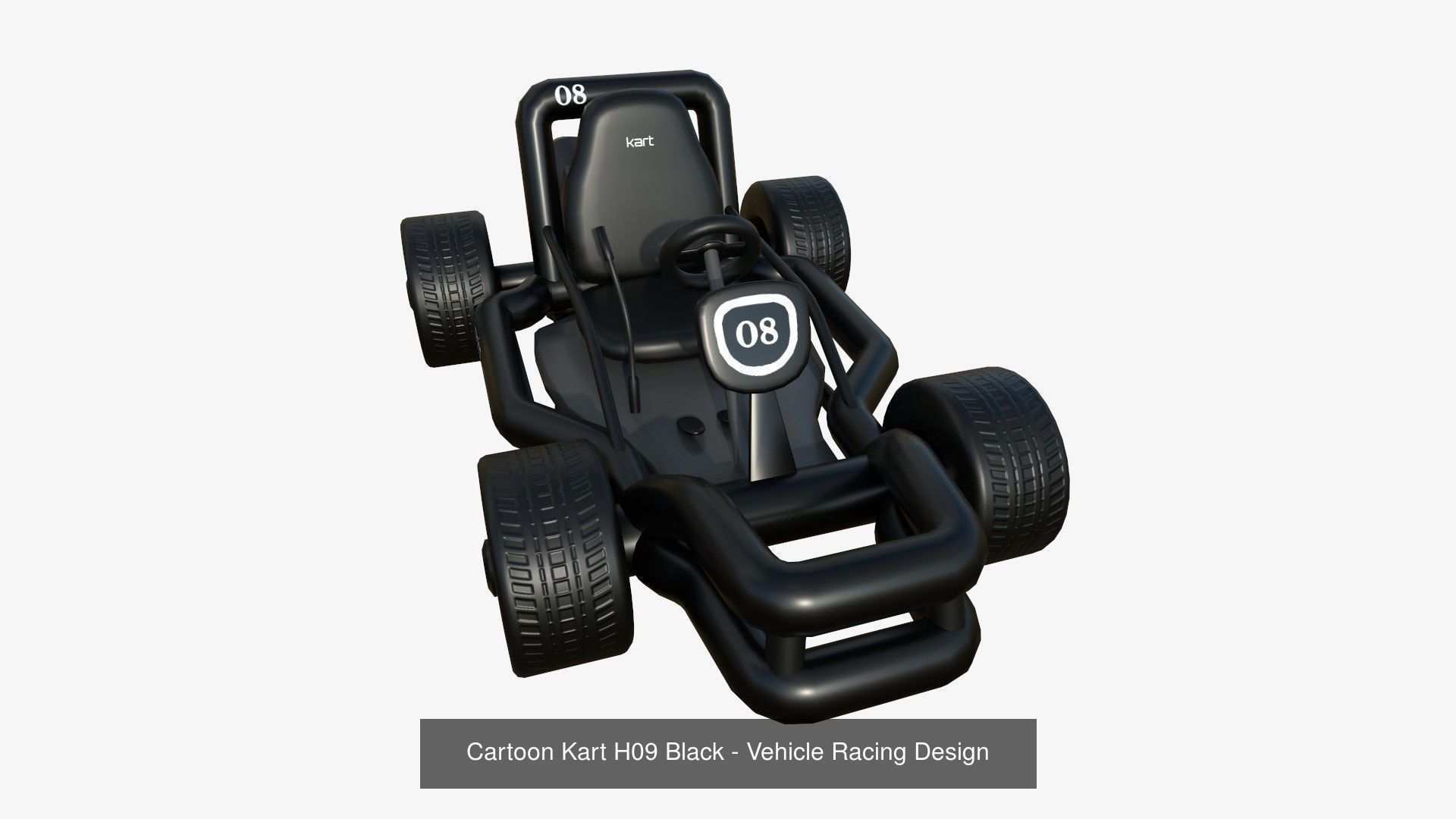 10 Cartoon Karts Black Collection - Vehicle Racing Design _10