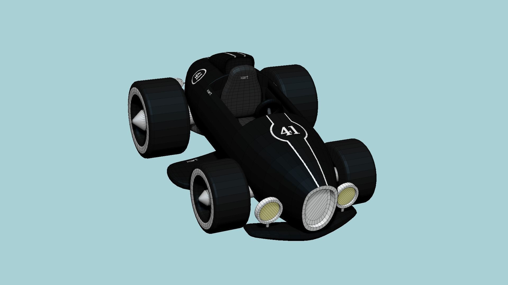 10 Cartoon Karts Black Collection - Vehicle Racing Design _26