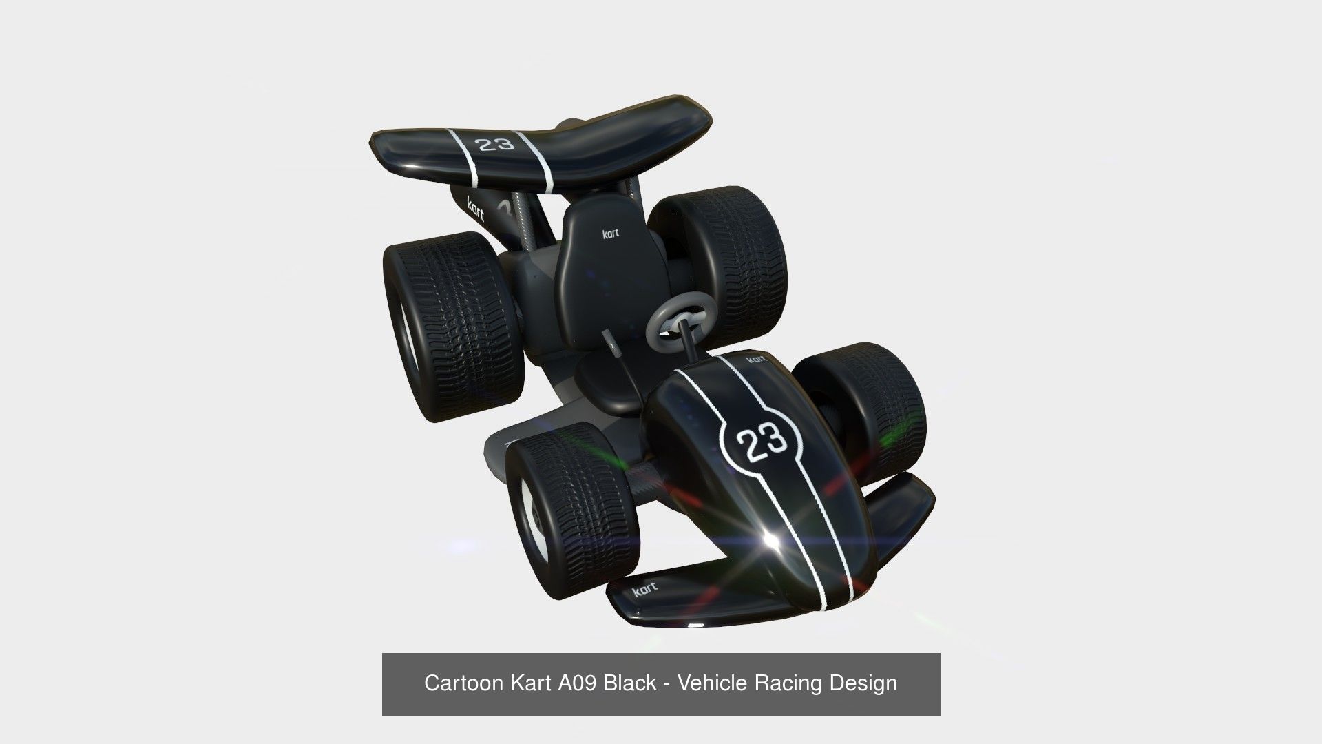 10 Cartoon Karts Black Collection - Vehicle Racing Design _1