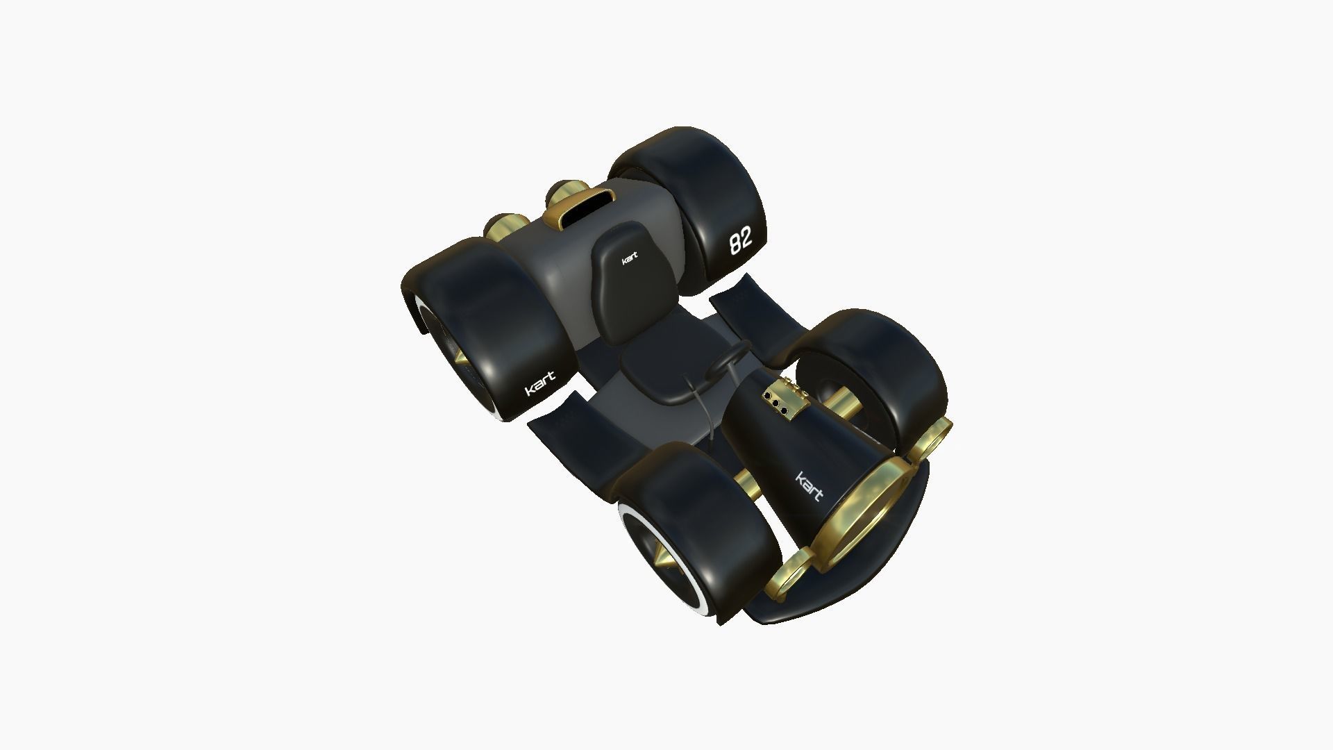 10 Cartoon Karts Black Collection - Vehicle Racing Design _46