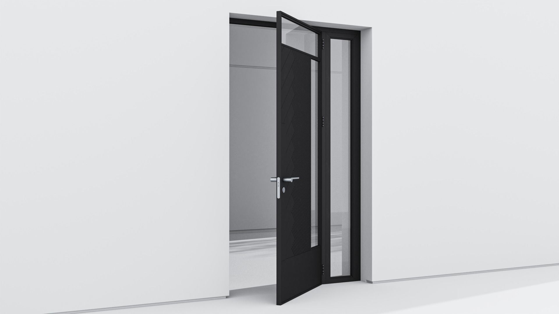 Aluminium door 199 3D model_3