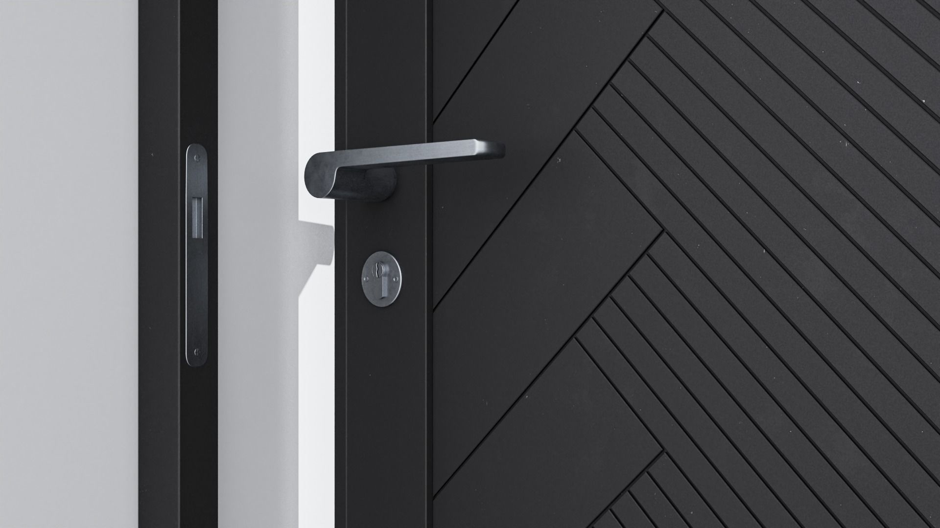 Aluminium door 199 3D model_4