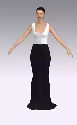 dress black and white color block look