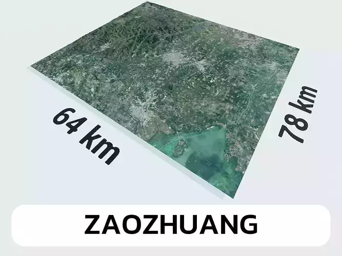 Zaozhuang China City Landscape 3D Model