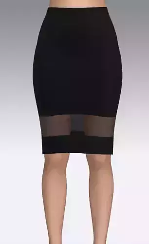 color and black color skirt detail look 