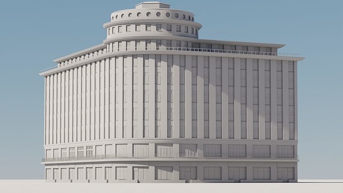 Eastern European Building 002 Low-poly 3D model 2