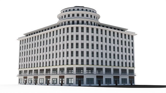 Eastern European Building 002 Low-poly 3D model 7