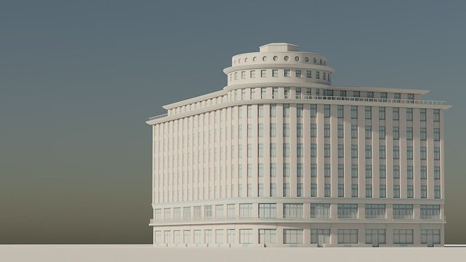 Eastern European Building 002 Low-poly 3D model 3