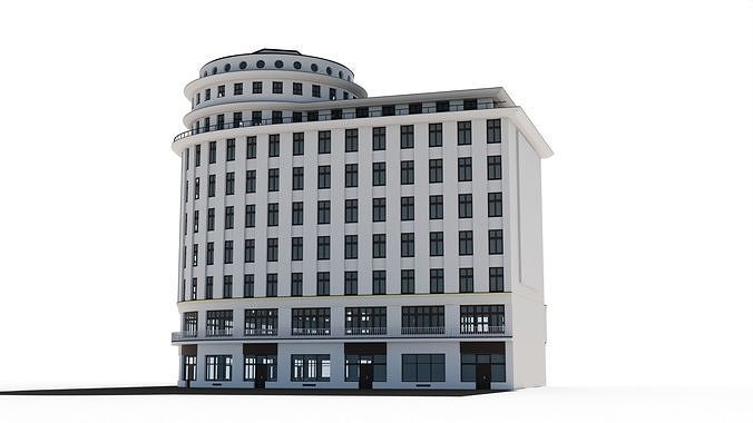 Eastern European Building 002 Low-poly 3D model 6
