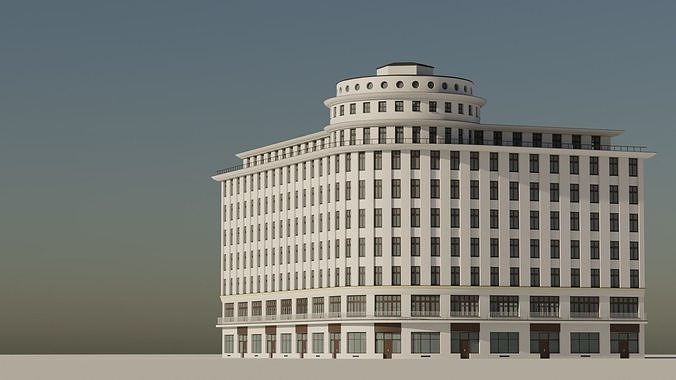 Eastern European Building 002 Low-poly 3D model 4