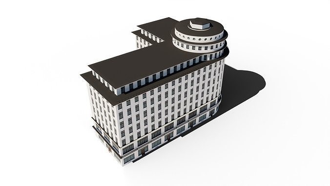 Eastern European Building 002 Low-poly 3D model 5